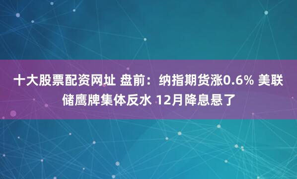 十大股票配资网址 盘前：纳指期货涨0.6% 美联储鹰牌集体反水 12月降息悬了