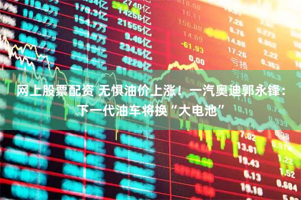 网上股票配资 无惧油价上涨！一汽奥迪郭永锋：下一代油车将换“大电池”
